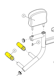 0K241-GG Footrest Technogym