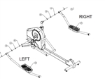 Left Pedal Life Fitness X5  Crosstrainer