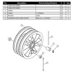 Short Cable Kinesis 1 M580 Technogym