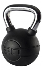 Black Rubber Coated Kettle Bell 18kg