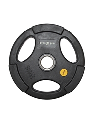 Olympic Disc Round Black Rubber  Grip Disc  25Kg