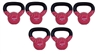 Pink 4kg Kettle Bell Set of 6 Vinyl Coated