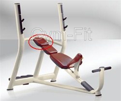 TECHNOGYM SELECTION LINE INCLINE BENCH CLASSIC HEAD REST BORDEAUX COLOUR