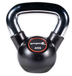 Rubber Coated / Chrome Handle Kettlebell 4kg