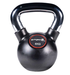 Rubber Coated / Chrome Handle Kettlebell   6kg