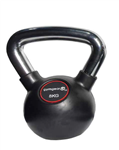 Rubber Coated / Chrome Handle Kettlebell  8kg