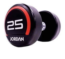 JORDAN 25kg Urethane Dumbbells (pair) - Red