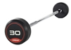 JORDAN 30kg  Rubber Barbell - Straight Bar - Red