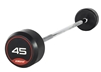 JORDAN 45kg  Rubber Barbell - Straight Bar - Red