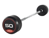 JORDAN 50kg  Rubber Barbell - Straight Bar - Red