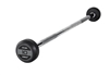 JORDAN 10kg Rubber Barbell - Straight Bar - Grey