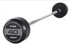 JORDAN 40kg Rubber Barbell - Straight Bar - Grey