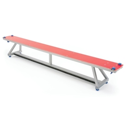 LITABENCH   2.4M WITH TIMBER TOP RED