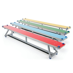 LITABENCH   2.4M WITH TIMBER TOP SET OF 4