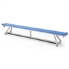 LITABENCH   2.4M WITH UPHOLSTERED TOP. BLUE