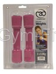 SOFT FOAM DUMBBELLS  PAIR  0.5KG  PINK  FITNESS MAD