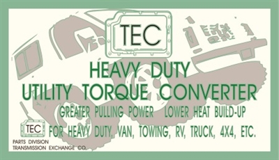 Heavy Duty Torque Converter - 1985-up Ford A4LD / 4R44E with smaller than 4.0L engine