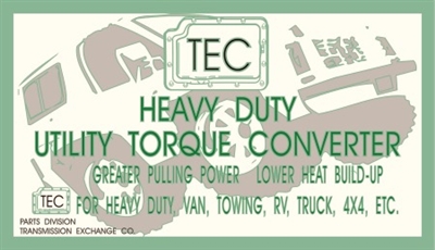 Heavy Duty Torque Converter for 1989-up Ford E4OD/4R100 with small block engine