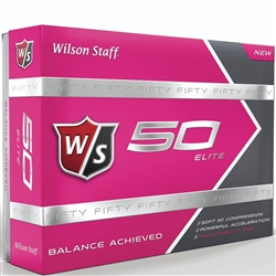 Wilson Staff Fifty Elite Pink Golf Balls - 1 Dozen