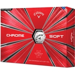 Callaway Chrome Soft 18 White Golf Balls - 1 Dozen