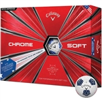 Callaway Chrome Soft 18 Truvis Stars N Stripes Golf Balls - 1 Dozen