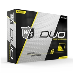 Wilson Staff DUO Professional Yellow Matte Golf Balls - 1 Dozen