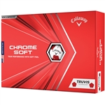 Callaway Chrome Soft Truvis 2020 Golf Balls - White/Red