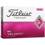 Titleist Velocity Matte Pink Golf Balls - 1 Dozen