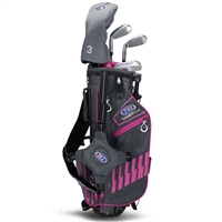 US Kids UL45-s 4 Club Stand Set - Grey/Pink Bag