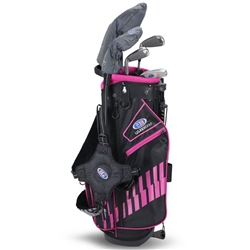 US Kids UL51-s 5 Club Stand Set - Black/Pink Bag