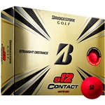 Bridgestone e12 Contact Matte Red Golf Balls - 1 Dozen