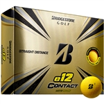 Bridgestone e12 Contact Matte Yellow Golf Balls - 1 Dozen
