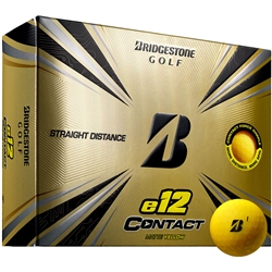 Bridgestone e12 Contact Matte Yellow Golf Balls - 1 Dozen