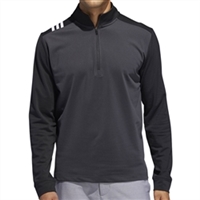 Adidas 3-Stripes Core 1/4 Zip Men's Sweatshirt - Carbon/Black