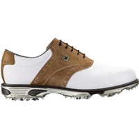 Footjoy Dryjoys Tour Men's Golf Shoes - White/Taupe Bomber