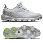 FootJoy Tour Alpha Men's Cleated Golf Shoes - White/Gray/Lime