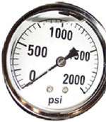 WATER PRESSURE GAUGE 2000PSI