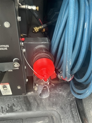 Custom Vacuum Port Cap with wire tether