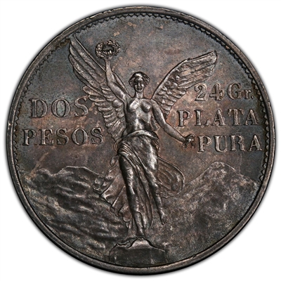 1921 Mexico 2 Peso AU58 KM462 Centennial