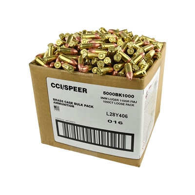 CCI/Speer 115gr FMJ 9mm 1000rds