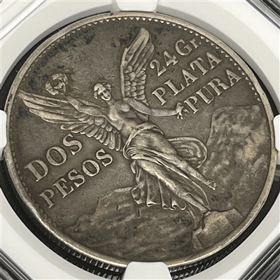 1921 Mo Mexico 2 Peso AU50 Centennial
