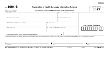 1094-B Transmittal Summary 50 Sheets