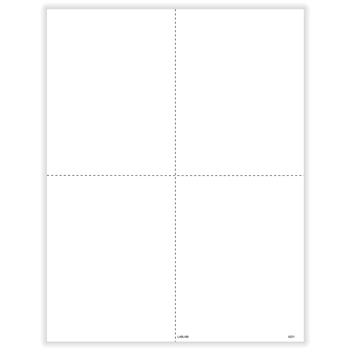 1099-R/W-2 Blank Laser 4 Up Form w/o Instructions Pack of 25 Sheets