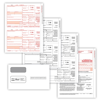 1099-INT Preprinted 50 Sheet Set 4-pt with Envelopes (A/B/C/C)