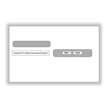 W-2 4UP Double Window Envelope Pack of 25