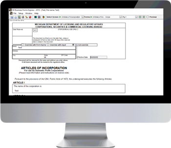 Michigan Business Forms Software