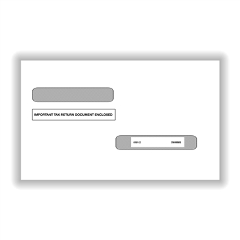 4up 1099R Double Window Envelope - Self Adhesive