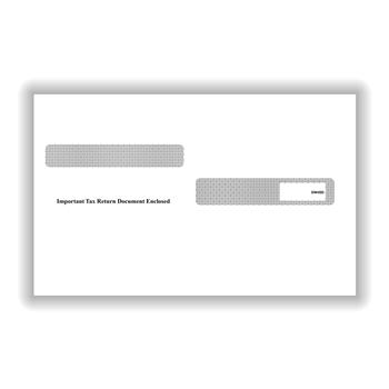 W-2 4up Diagonal Seam Double Window Envelope Pack of 500