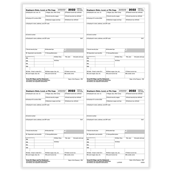 W-2 Employer 4up P Style Copies 1/1/1/D