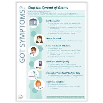 Got Symptoms? Stop the Spread of Germs Poster